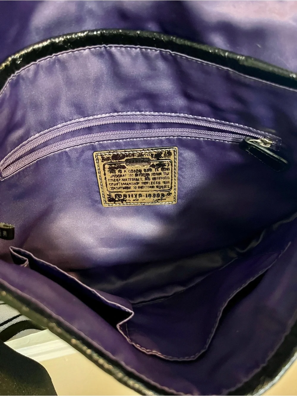 Vintage Y2K Coach Poppy Signature Pushlock Flap Bag (Style No. 18352)